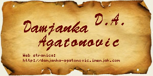 Damjanka Agatonović vizit kartica